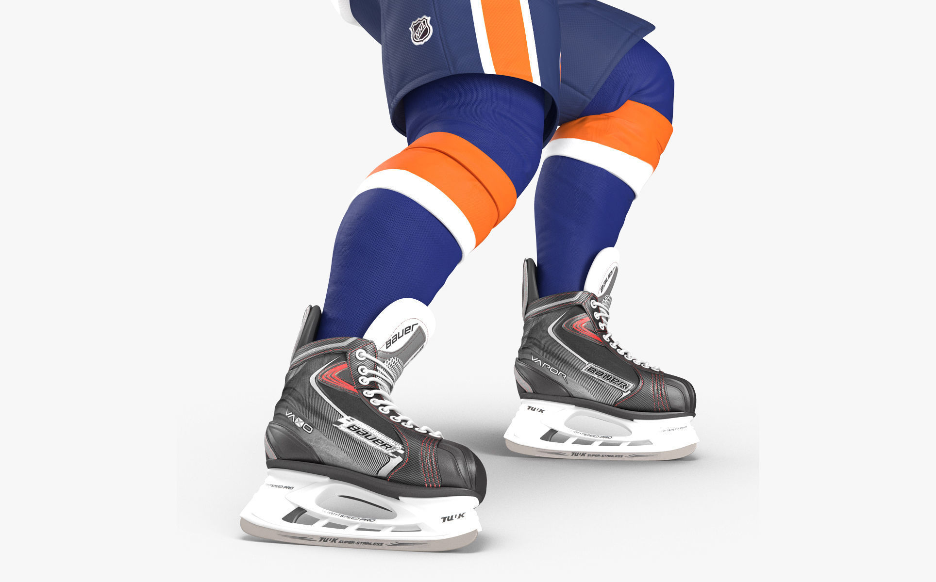Hockey Player Islanders Rigged for Cinema 4D 3D model_15