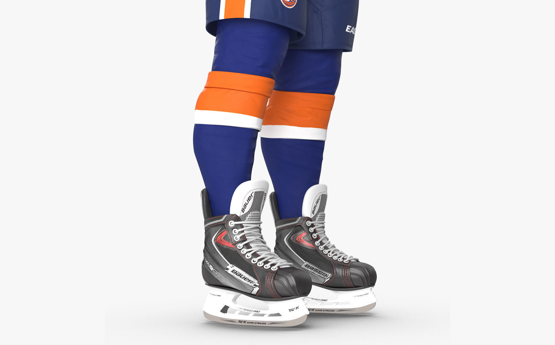 Hockey Player Islanders Rigged for Cinema 4D 3D model_38