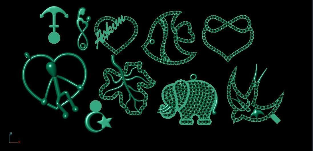 LIGHT GHOST NECKLACES 3D print model_1