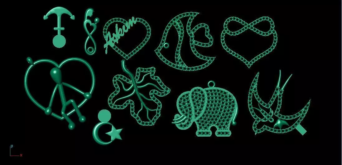 LIGHT GHOST NECKLACES 3D print model_0