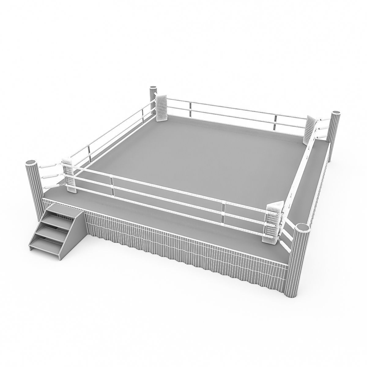 Boxing Area 3D Model 2 Low-poly 3D model_1