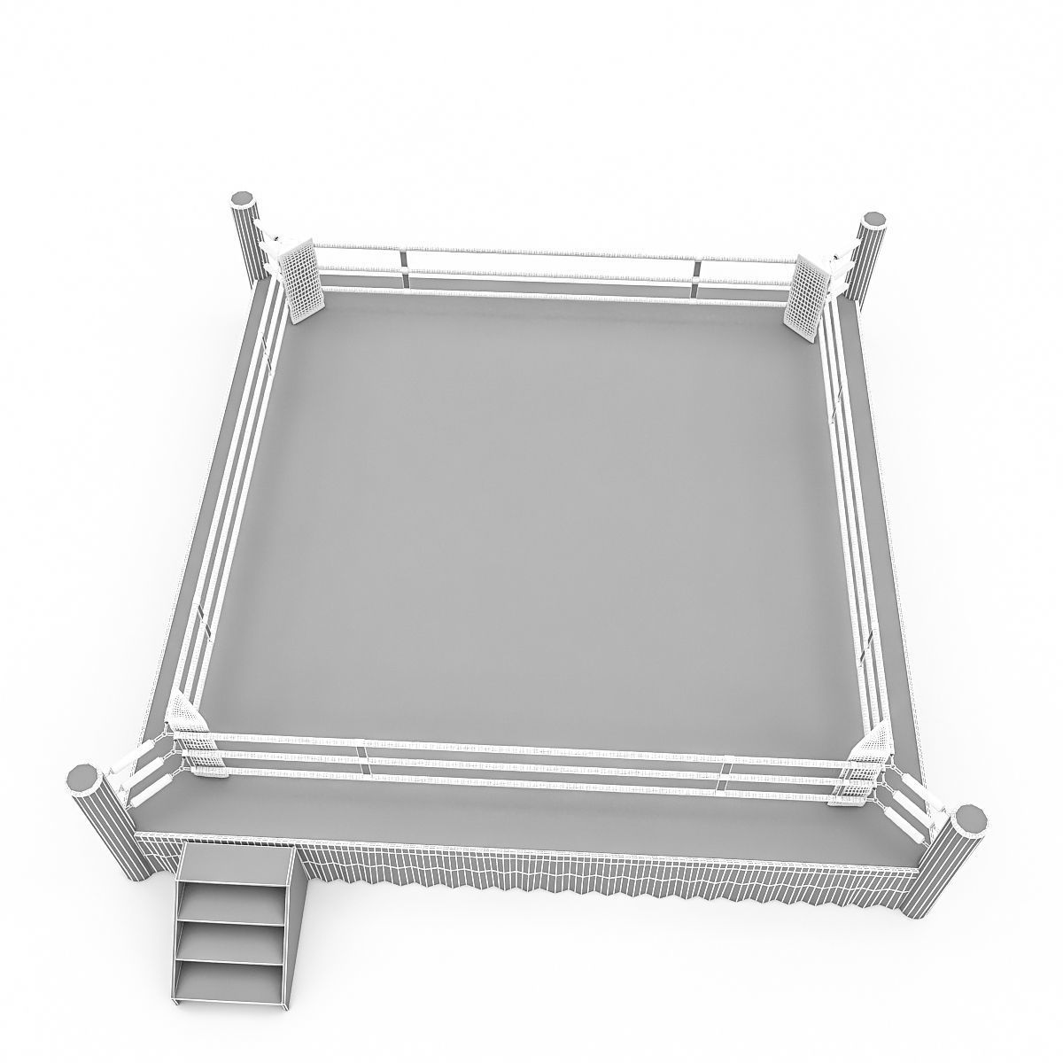 Boxing Area 3D Model 2 Low-poly 3D model_5