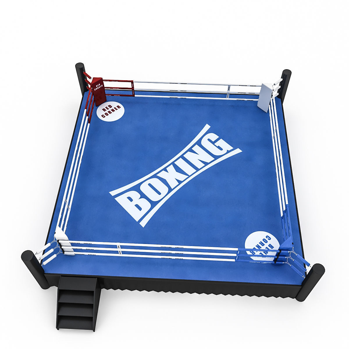 Boxing Area 3D Model 2 Low-poly 3D model_4