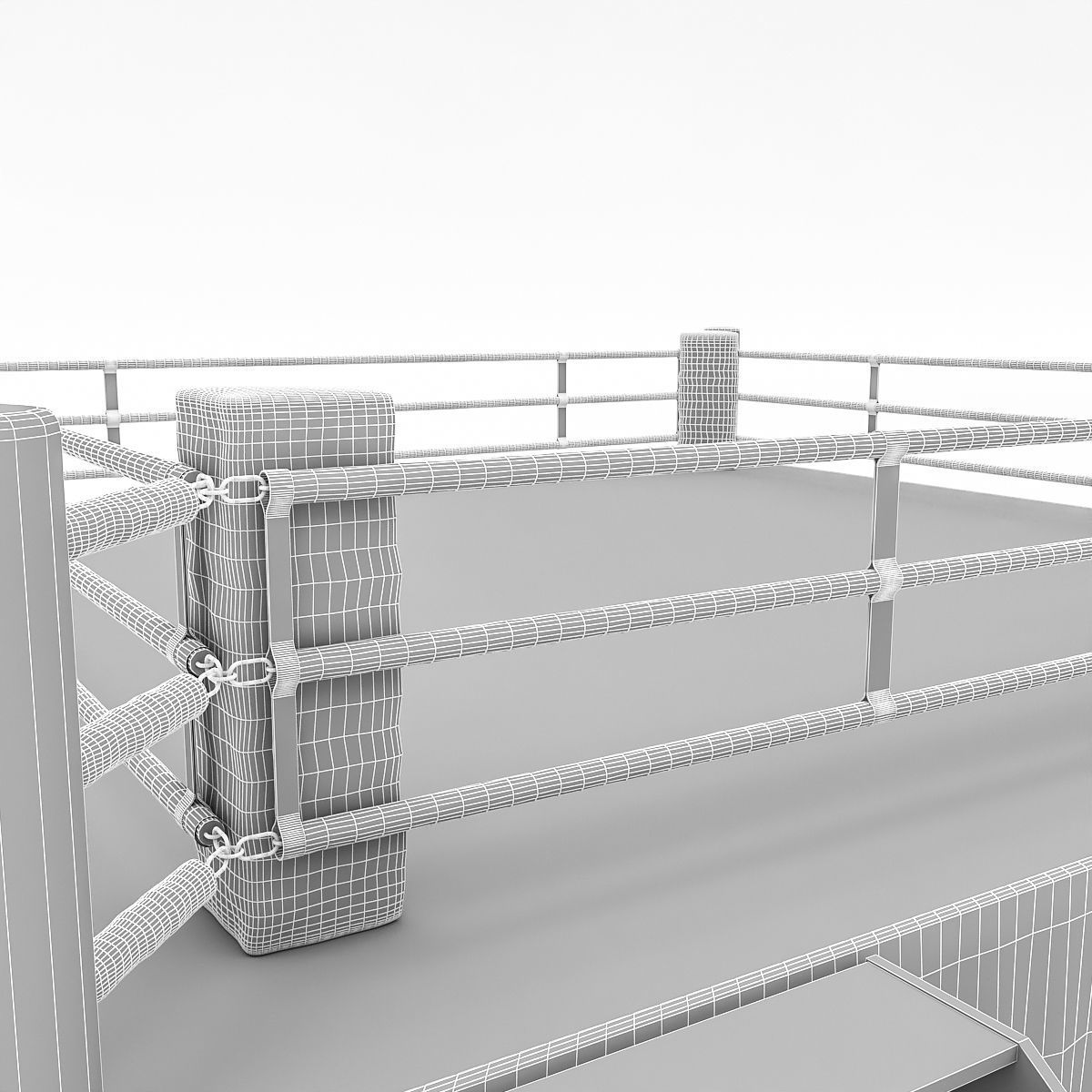 Boxing Area 3D Model 2 Low-poly 3D model_3