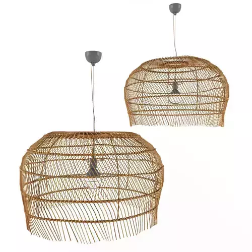 Rattan lamp couleur locale