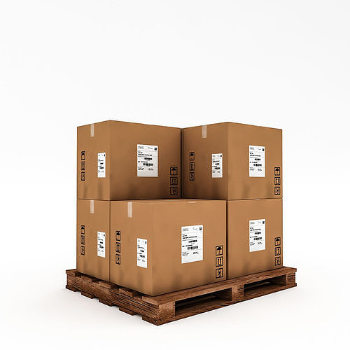 3D Warehouse Box Model Low-poly 3D model