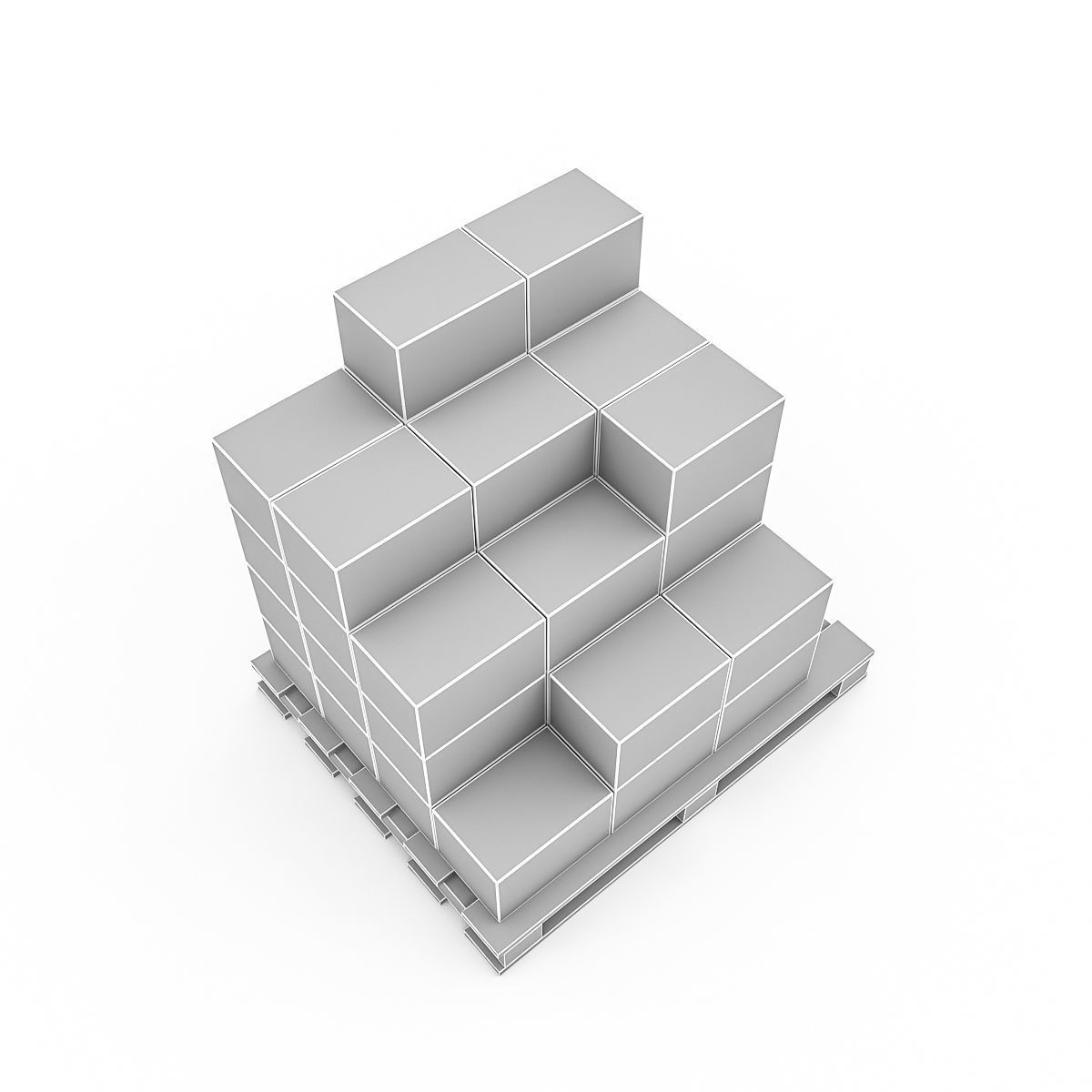 3D Warehouse Box Model 2 Low-poly 3D model_5