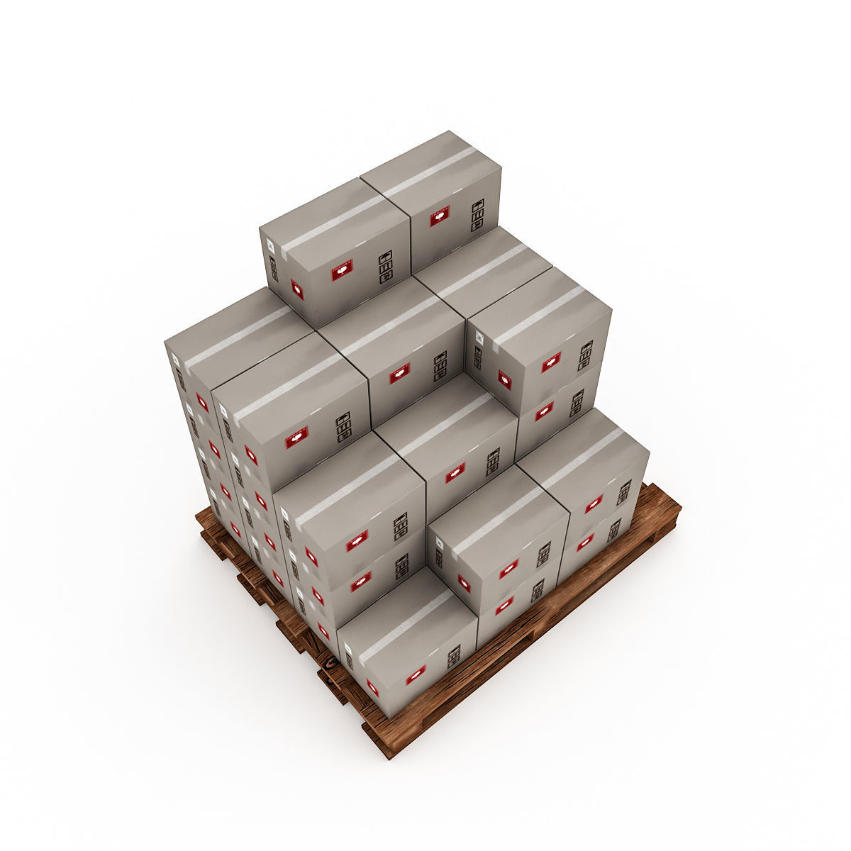 3D Warehouse Box Model 2 Low-poly 3D model_4