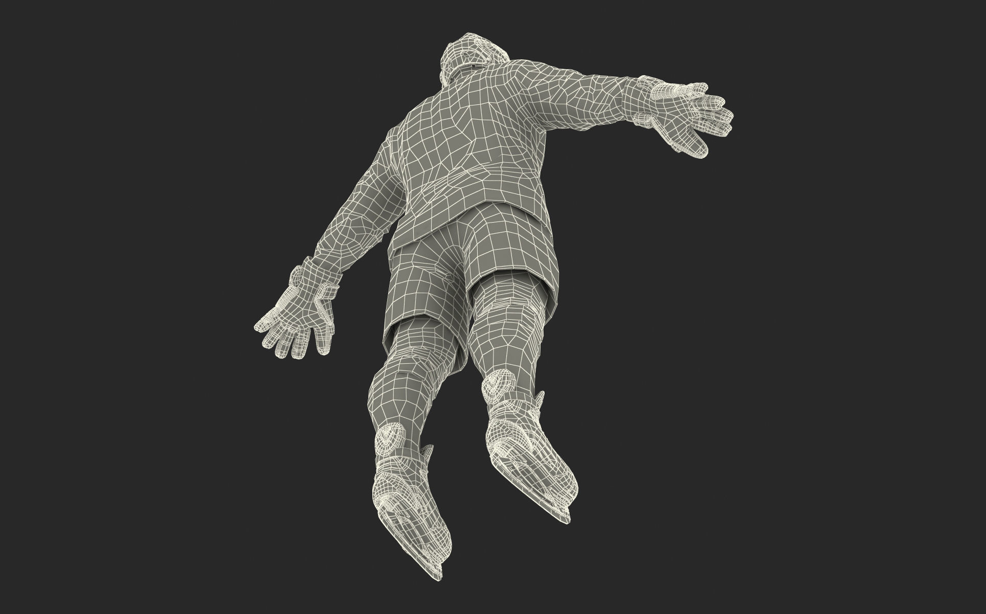 Hockey Player Islanders Rigged for Maya 3D model_53
