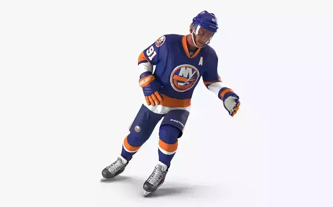 Hockey Player Islanders Rigged for Maya 3D model