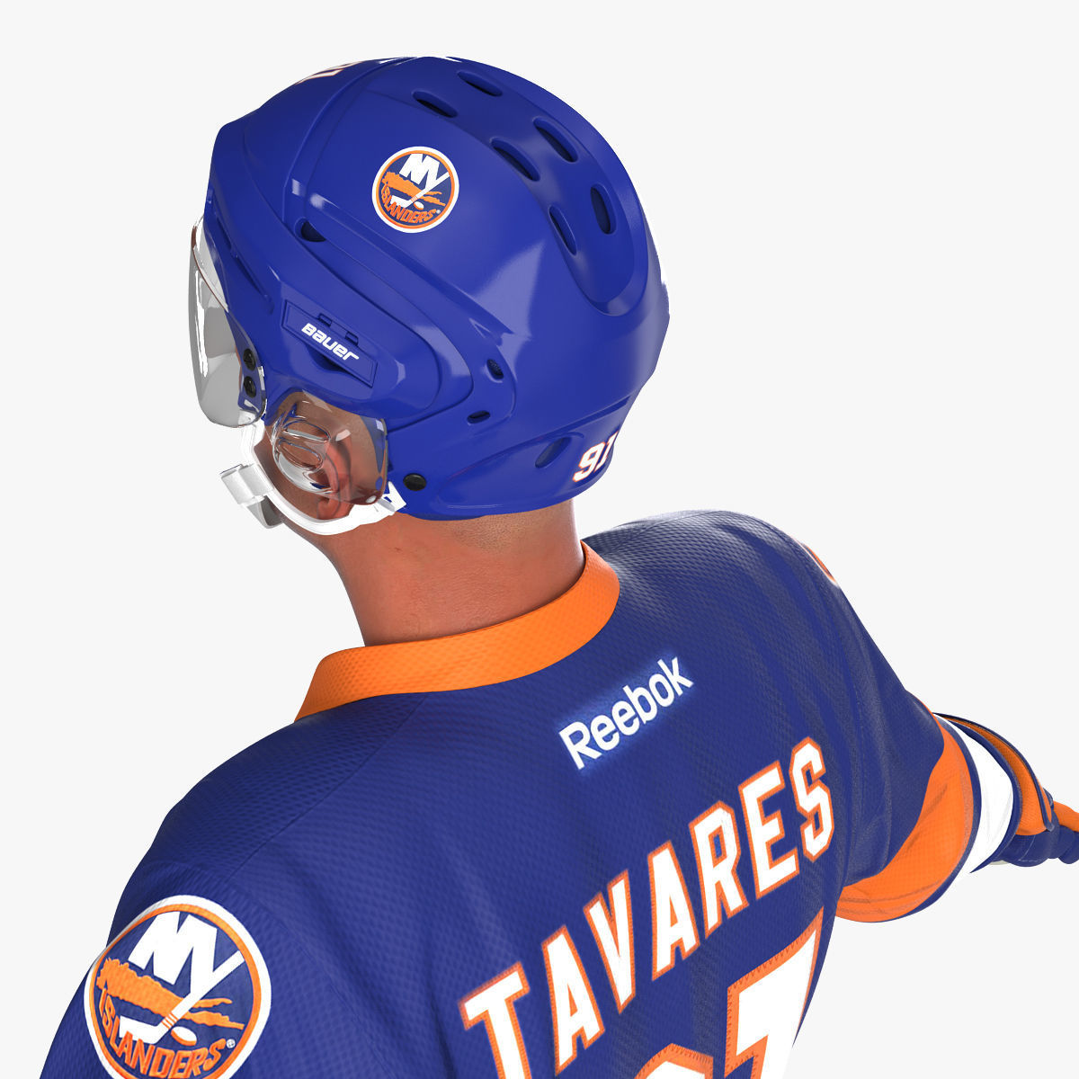 Hockey Player Islanders Rigged for Maya 3D model_28