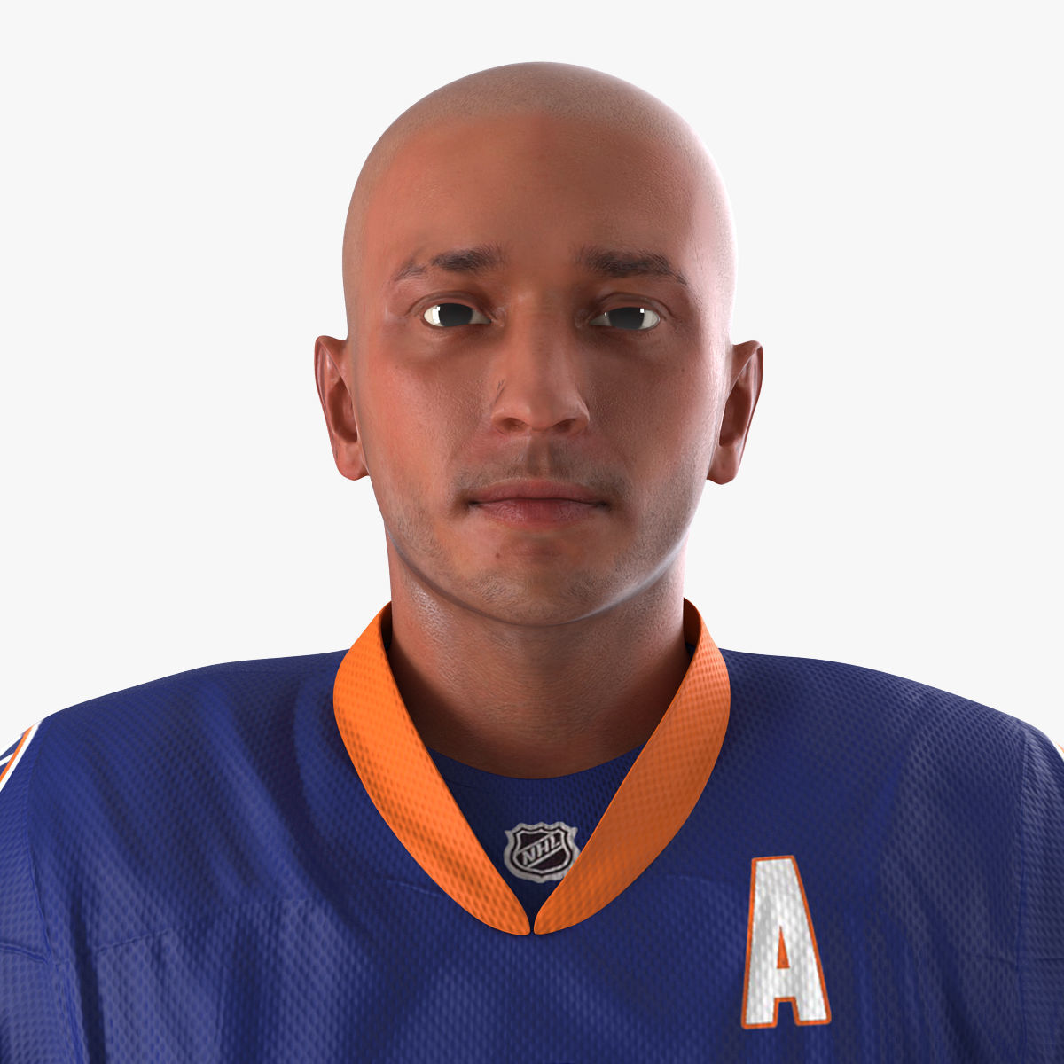 Hockey Player Islanders Rigged for Maya 3D model_27