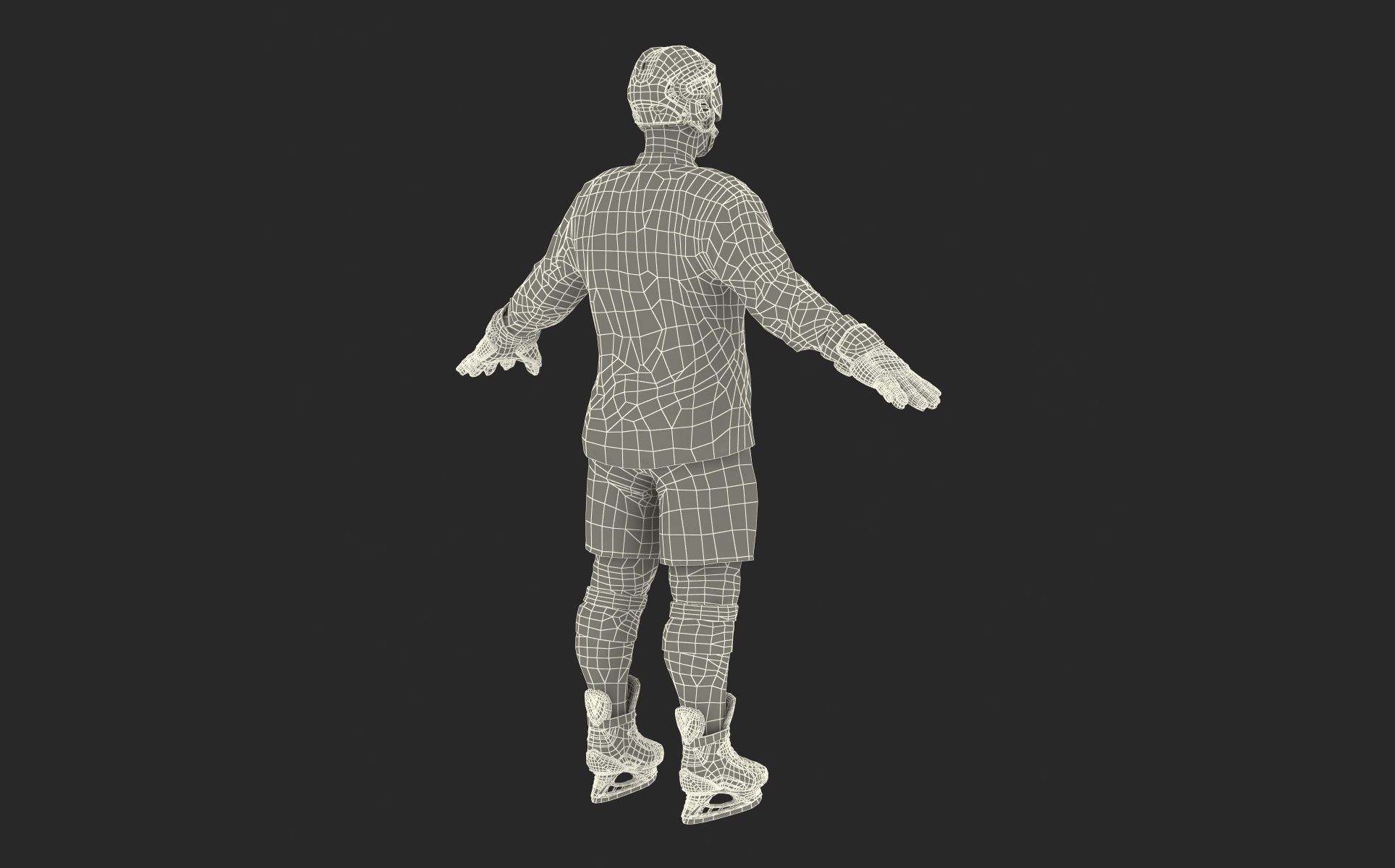 Hockey Player Islanders Rigged for Maya 3D model_52