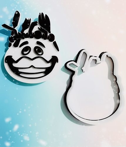 cookie cutter and stamp Tomate head 3D model