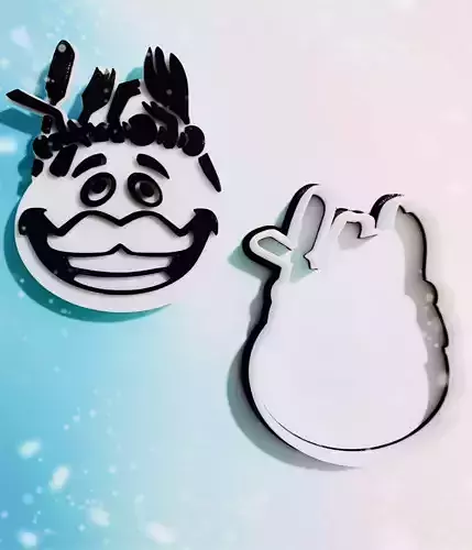 cookie cutter and stamp Tomate head 3D model