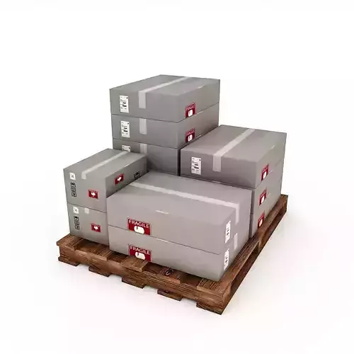 3D Warehouse Box Model 3 Low-poly 3D model
