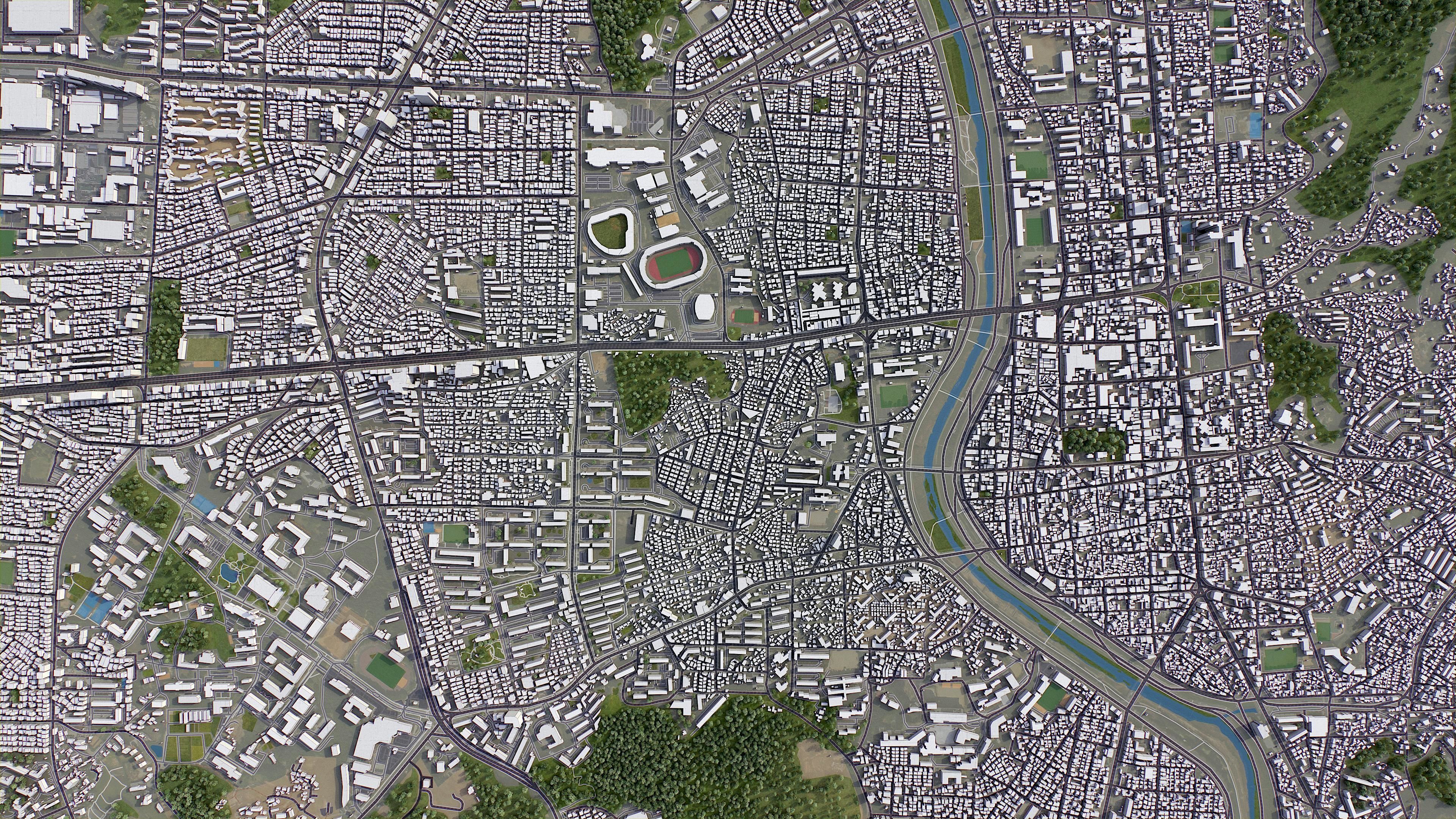 Cheongju Low-poly 3D model_8