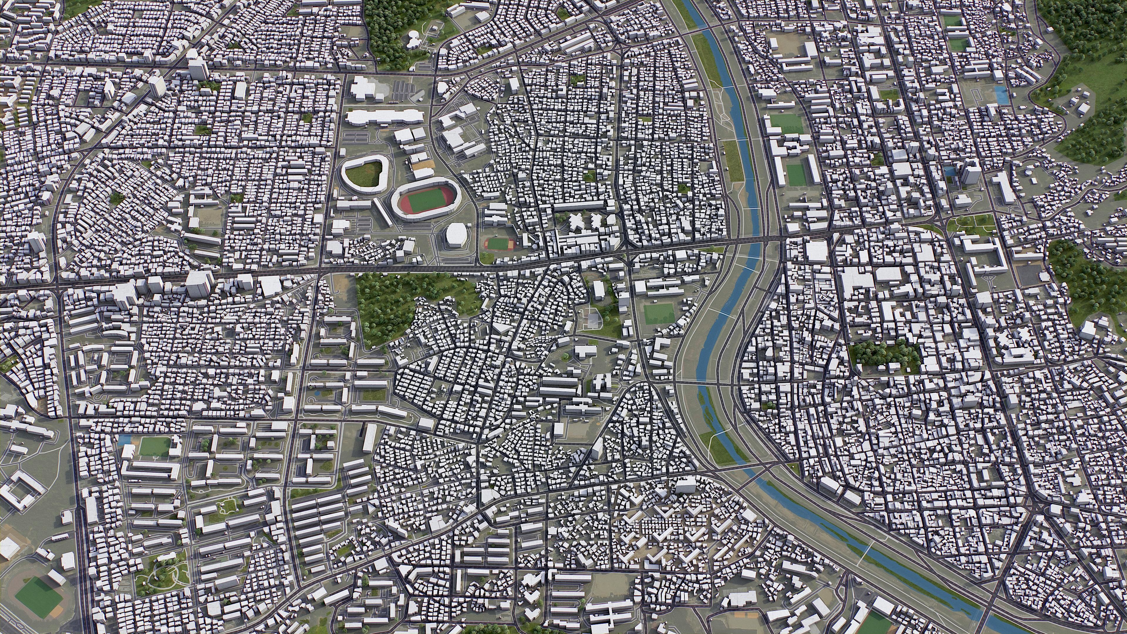 Cheongju Low-poly 3D model_2