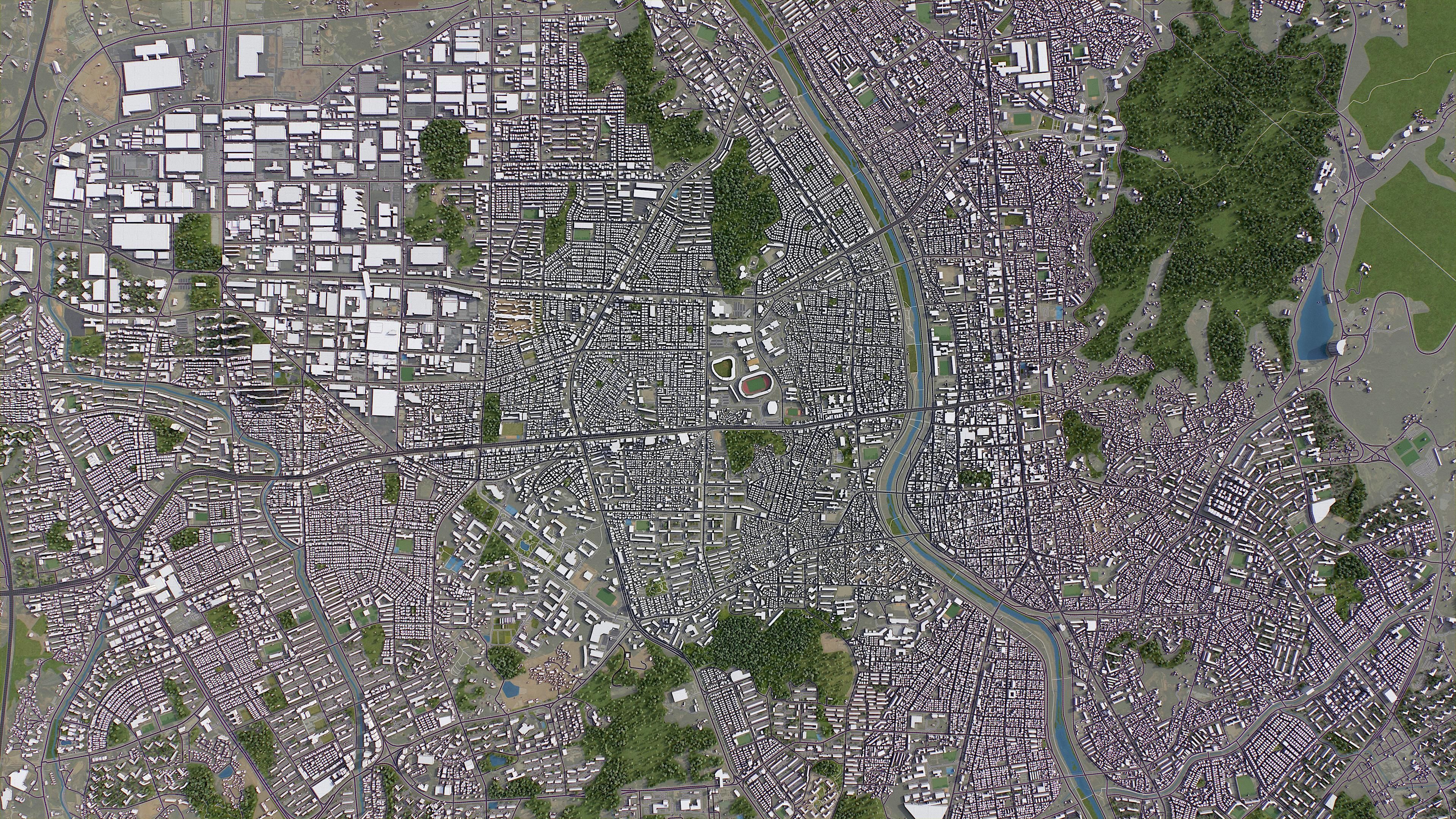 Cheongju Low-poly 3D model_15