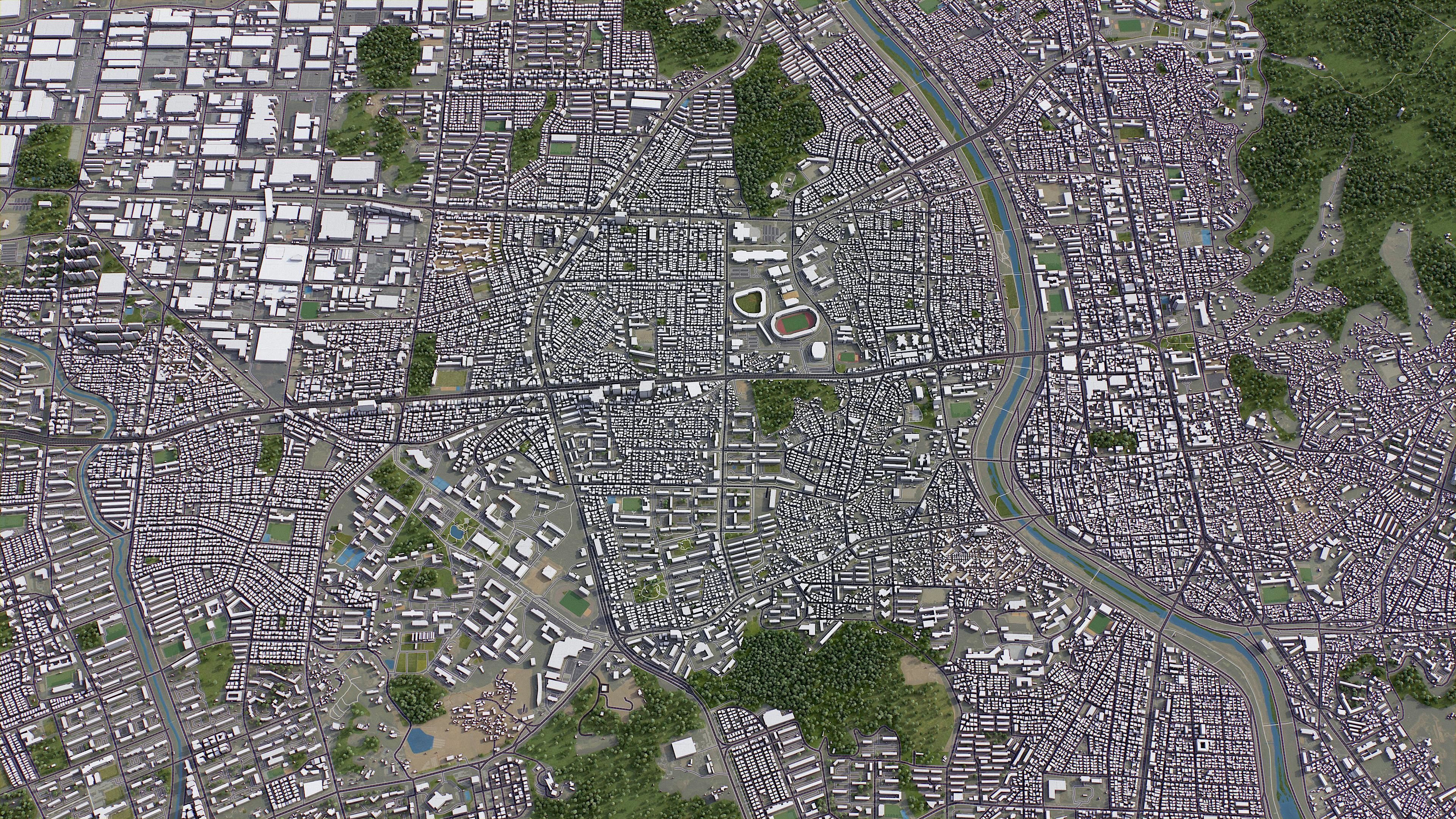 Cheongju Low-poly 3D model_9