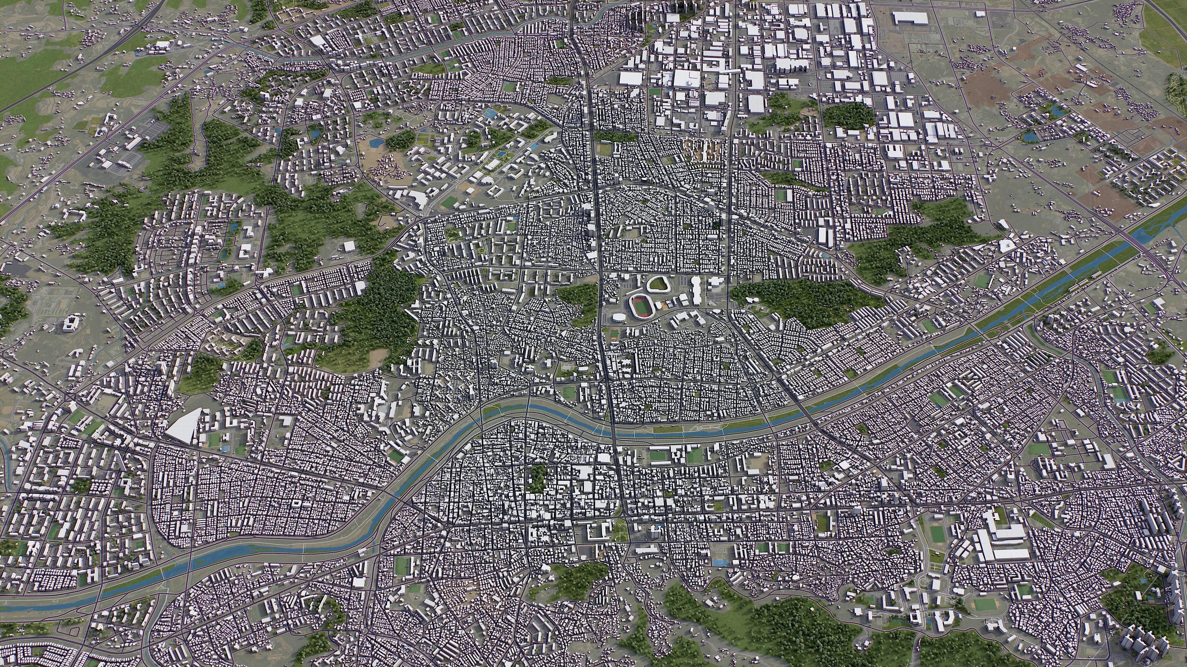 Cheongju Low-poly 3D model_13