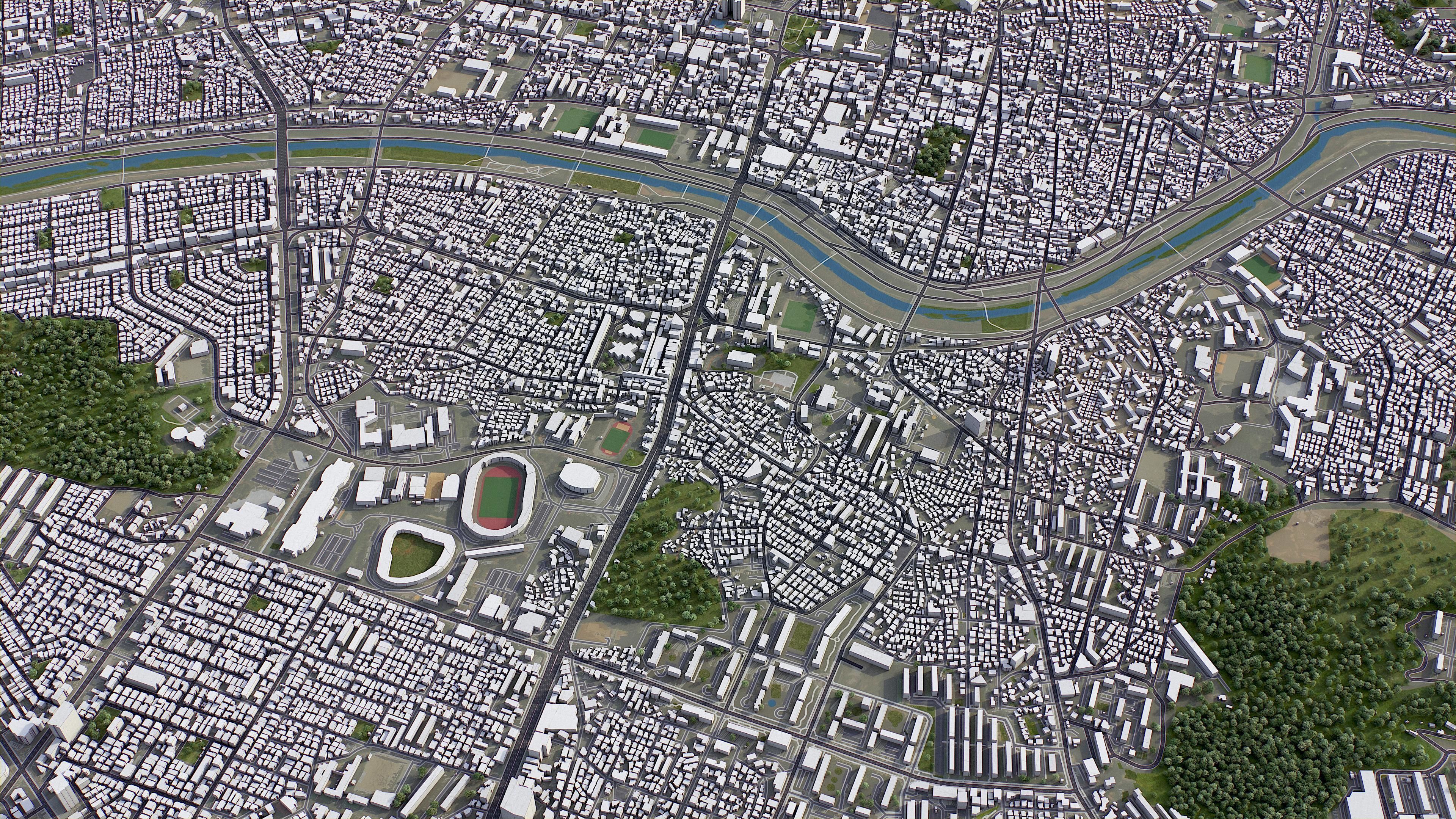 Cheongju Low-poly 3D model_3