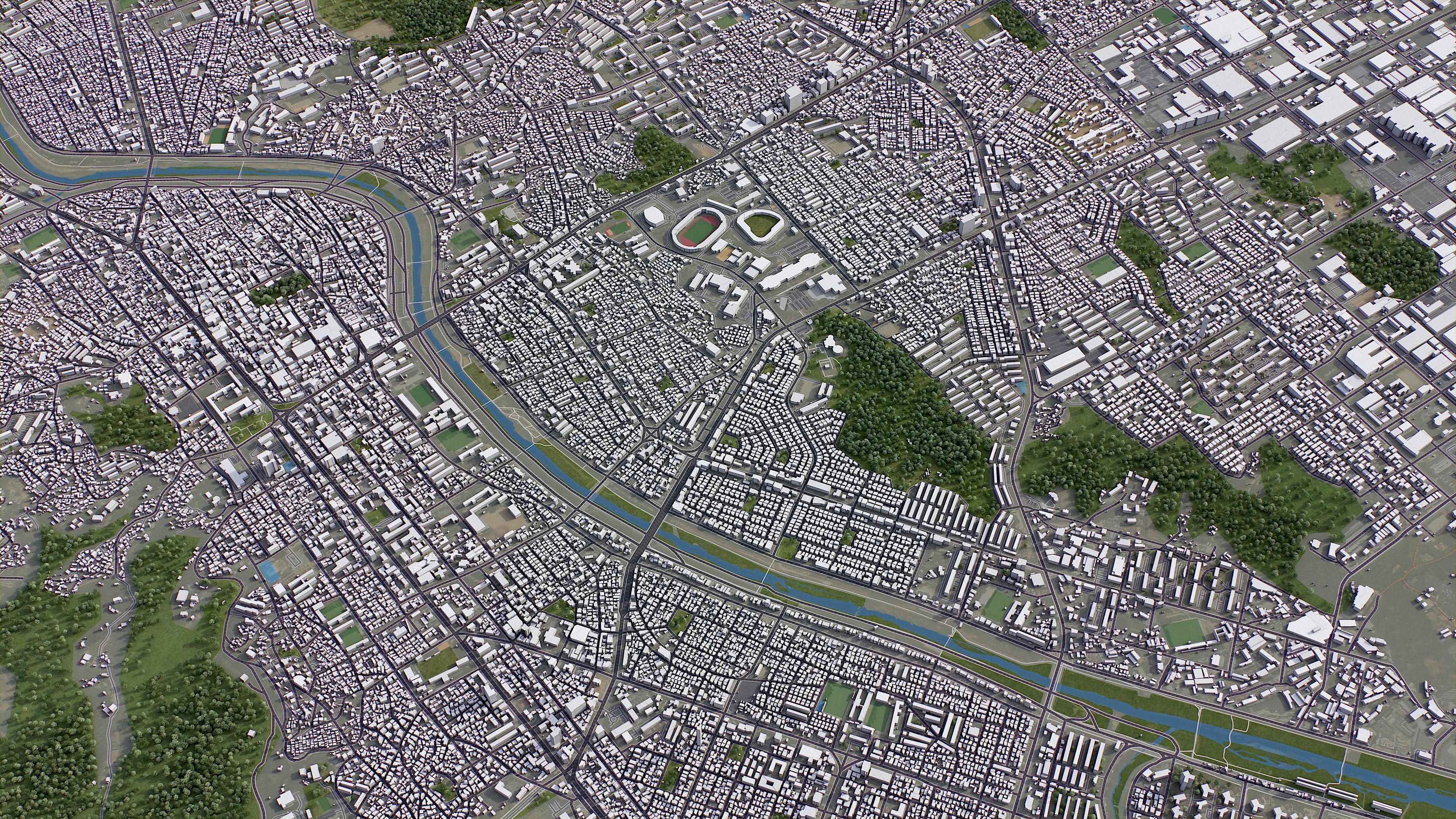 Cheongju Low-poly 3D model_12