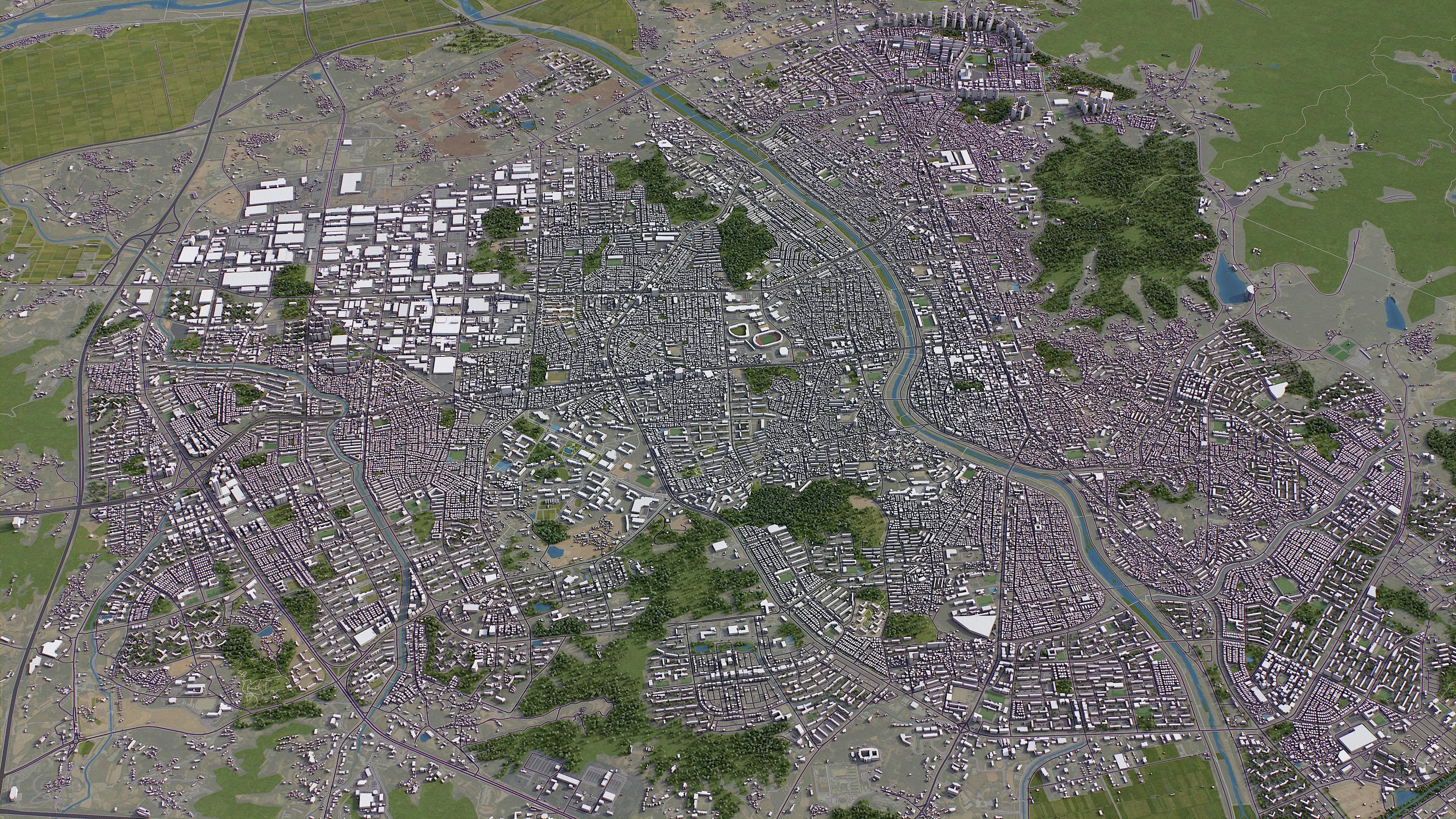 Cheongju Low-poly 3D model_14