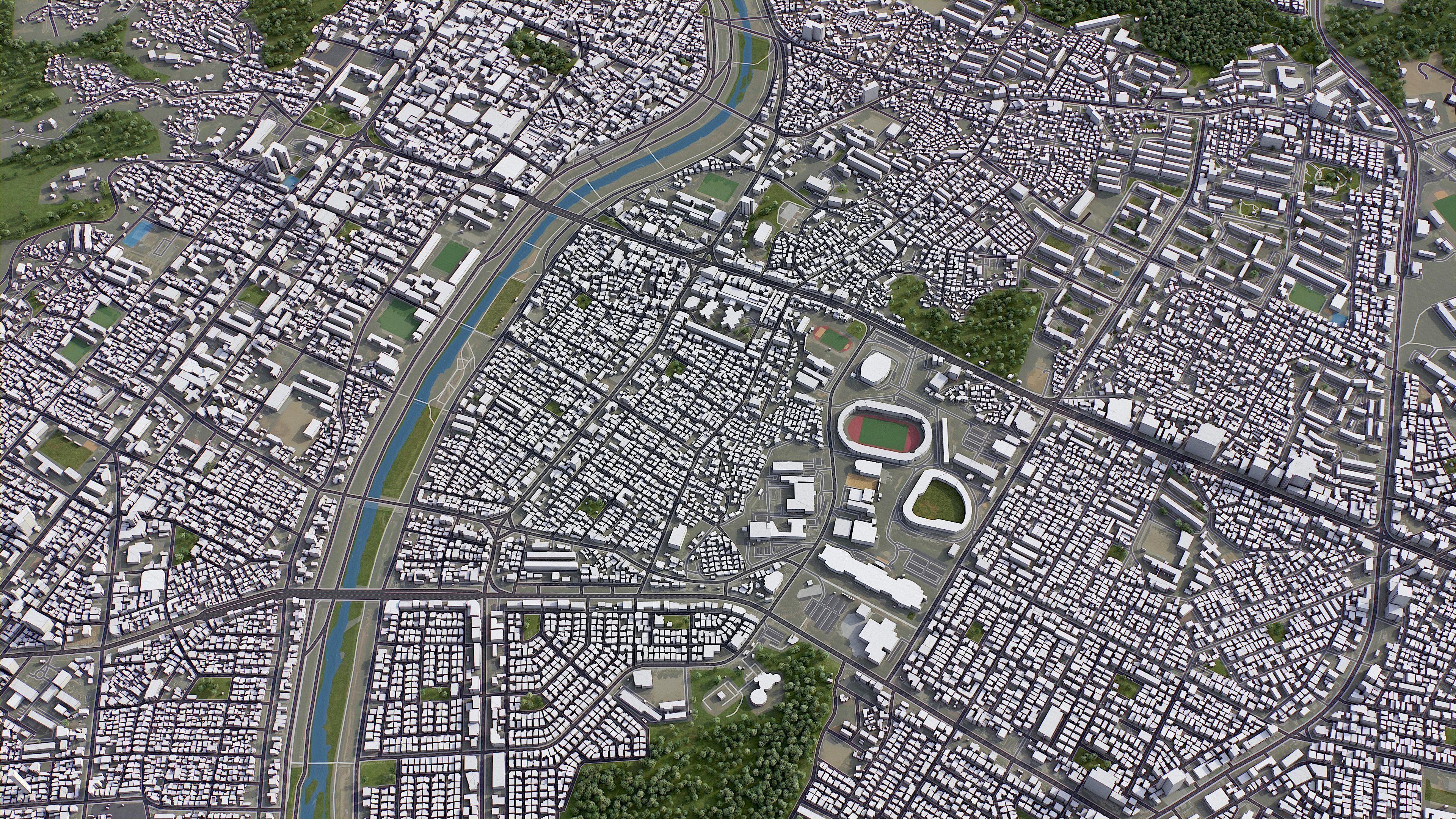 Cheongju Low-poly 3D model_4