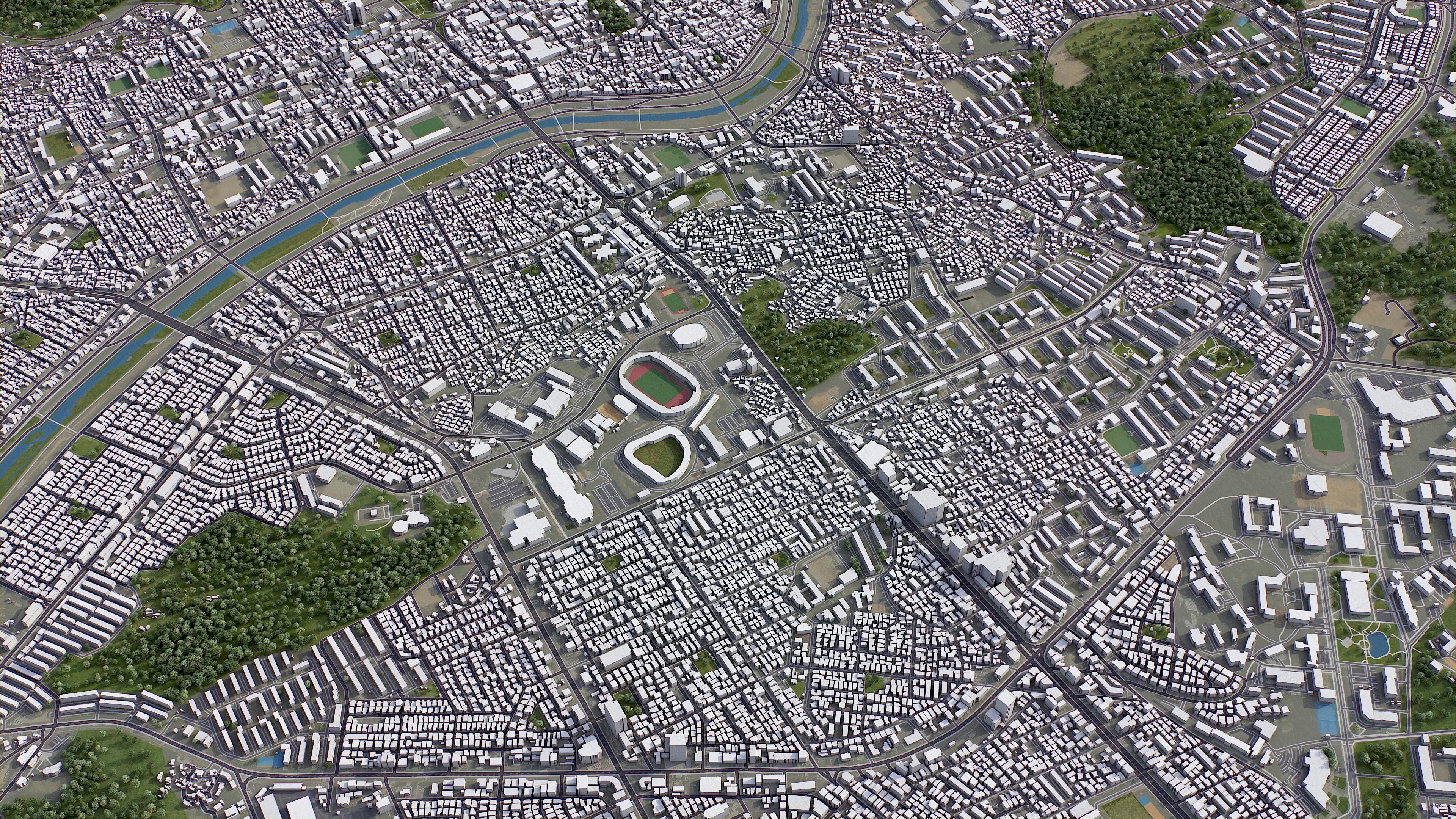 Cheongju Low-poly 3D model_11