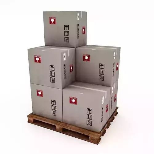 3D Warehouse Box Model 4