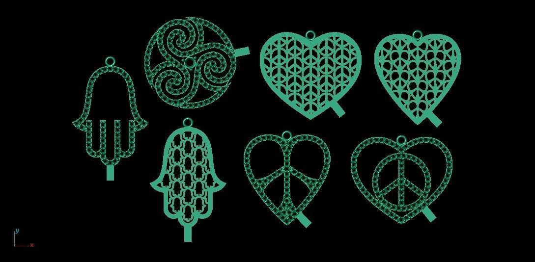 7 PIECES NECKLACES 3D print model_17