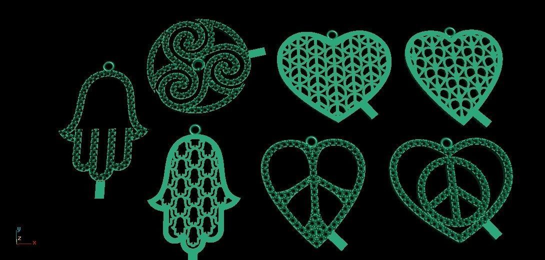 7 PIECES NECKLACES 3D print model_18