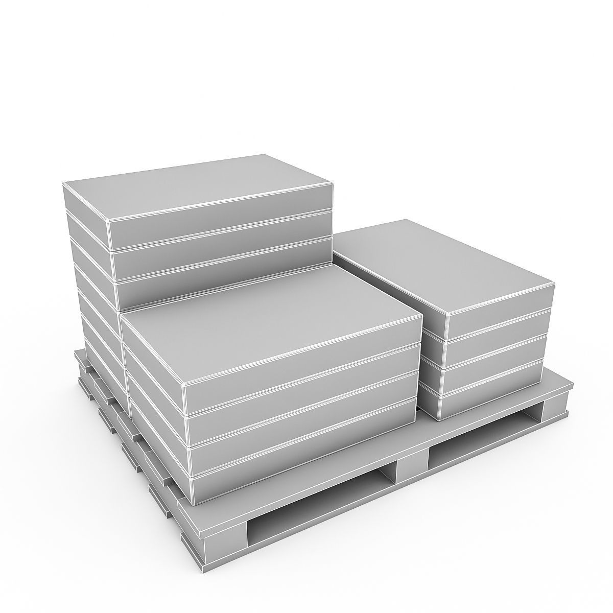 3D Warehouse Box Model 5 Low-poly 3D model_3