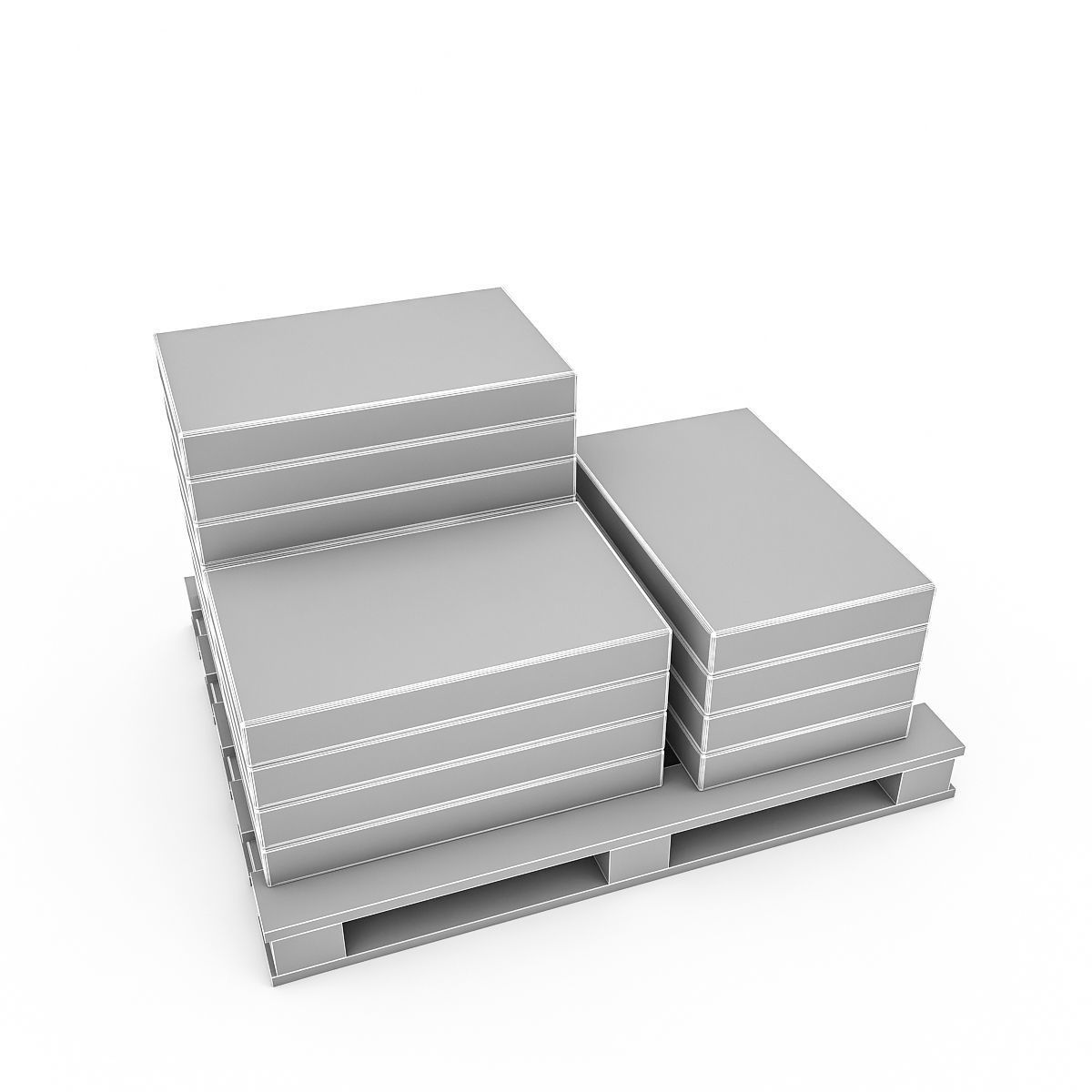 3D Warehouse Box Model 5 Low-poly 3D model_5