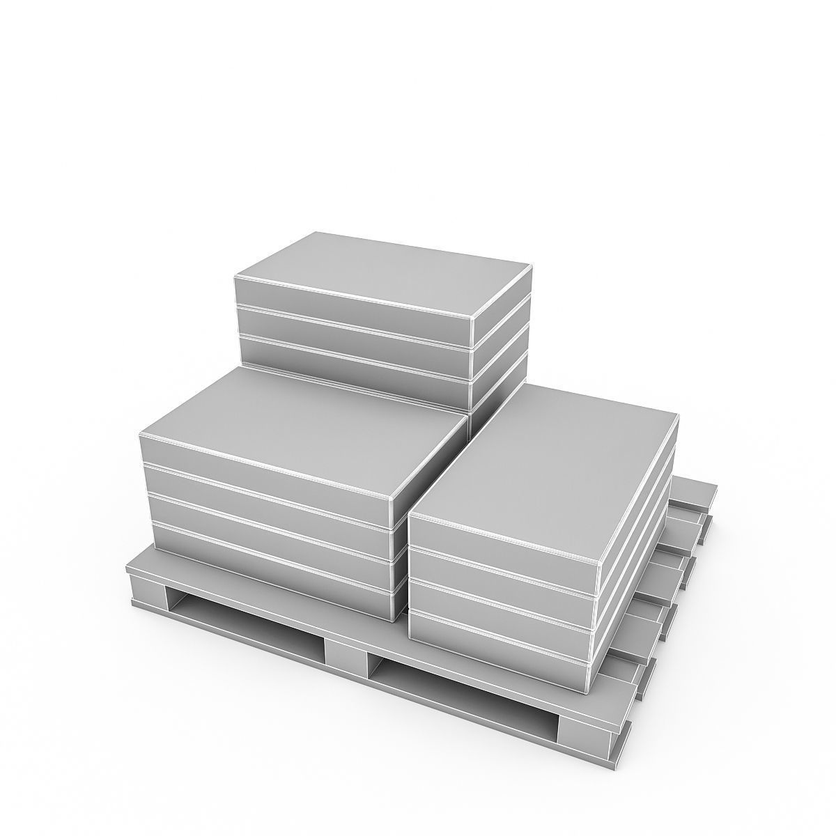 3D Warehouse Box Model 5 Low-poly 3D model_1