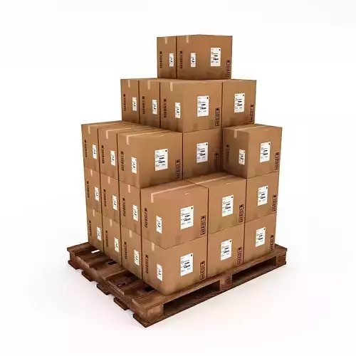 3D Warehouse Box Model 6 Low-poly 3D model