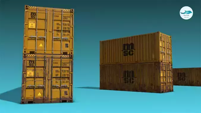 Shipping Container 06 Low-poly 3D model