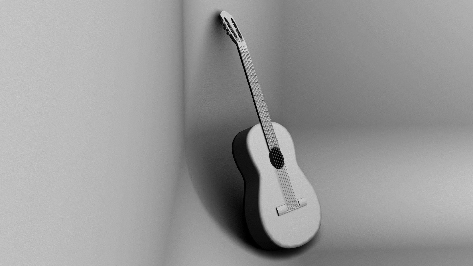 ACOUSTIC GUITAR Low-poly 3D model_13