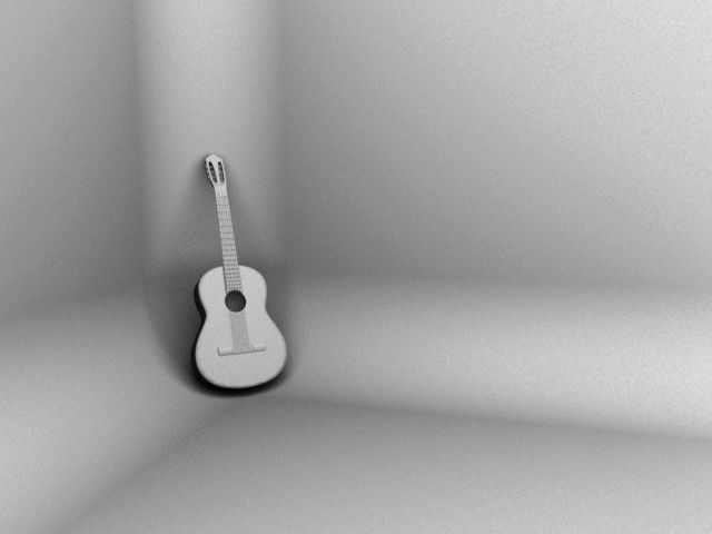 ACOUSTIC GUITAR Low-poly 3D model_15