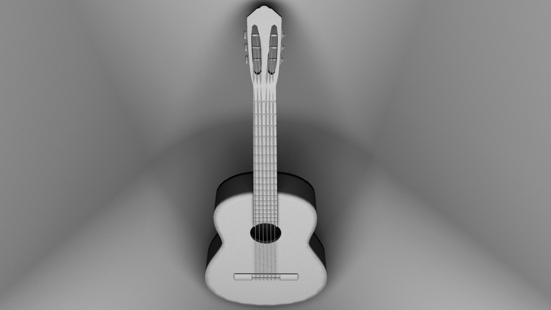 ACOUSTIC GUITAR Low-poly 3D model_16