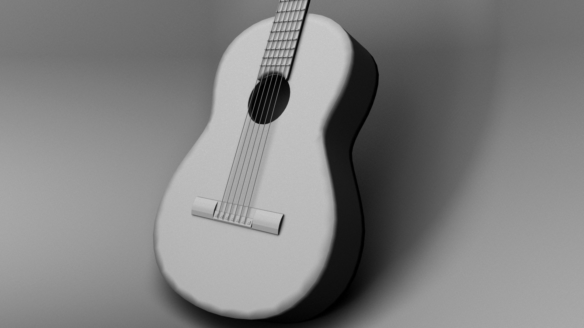 ACOUSTIC GUITAR Low-poly 3D model_12