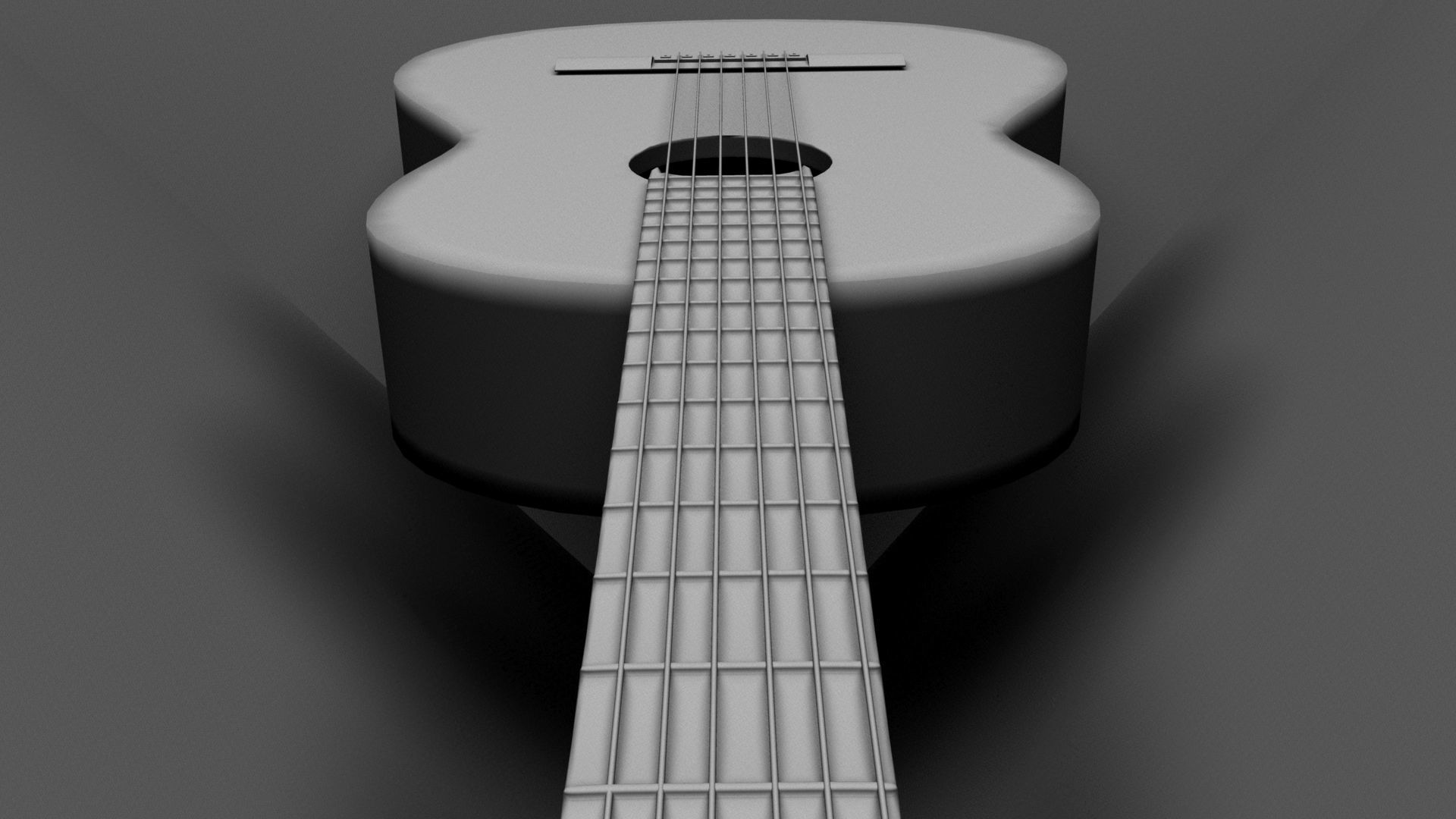 ACOUSTIC GUITAR Low-poly 3D model_17