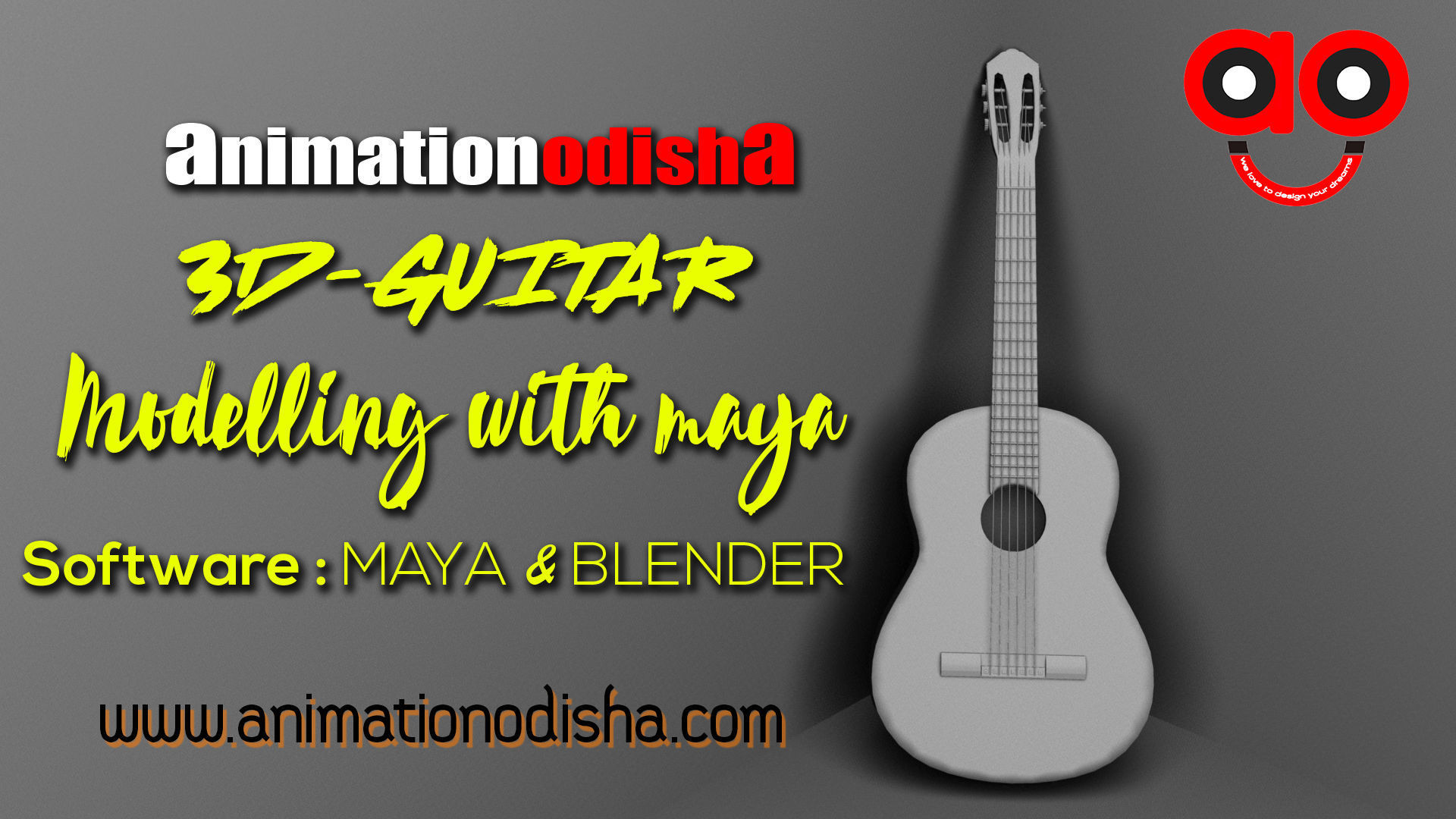ACOUSTIC GUITAR Low-poly 3D model_10