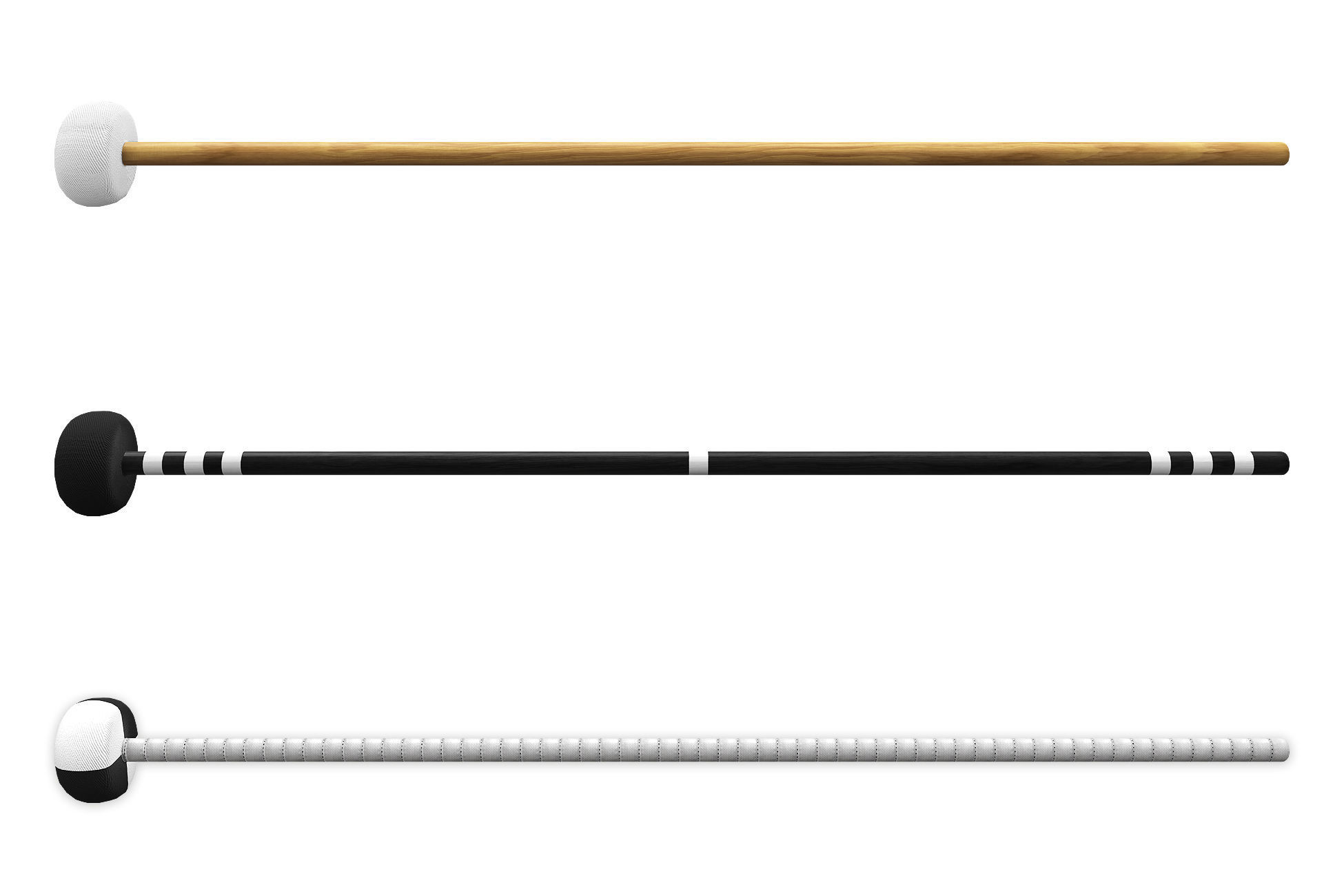 Drumsticks Low-poly 3D model_7