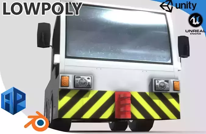 Airport Vehicle Truck Low-poly 3D model