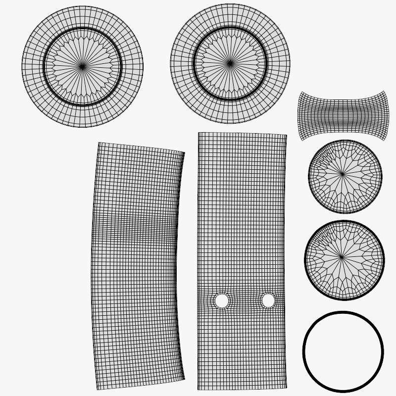 Office Desk 3D model_17