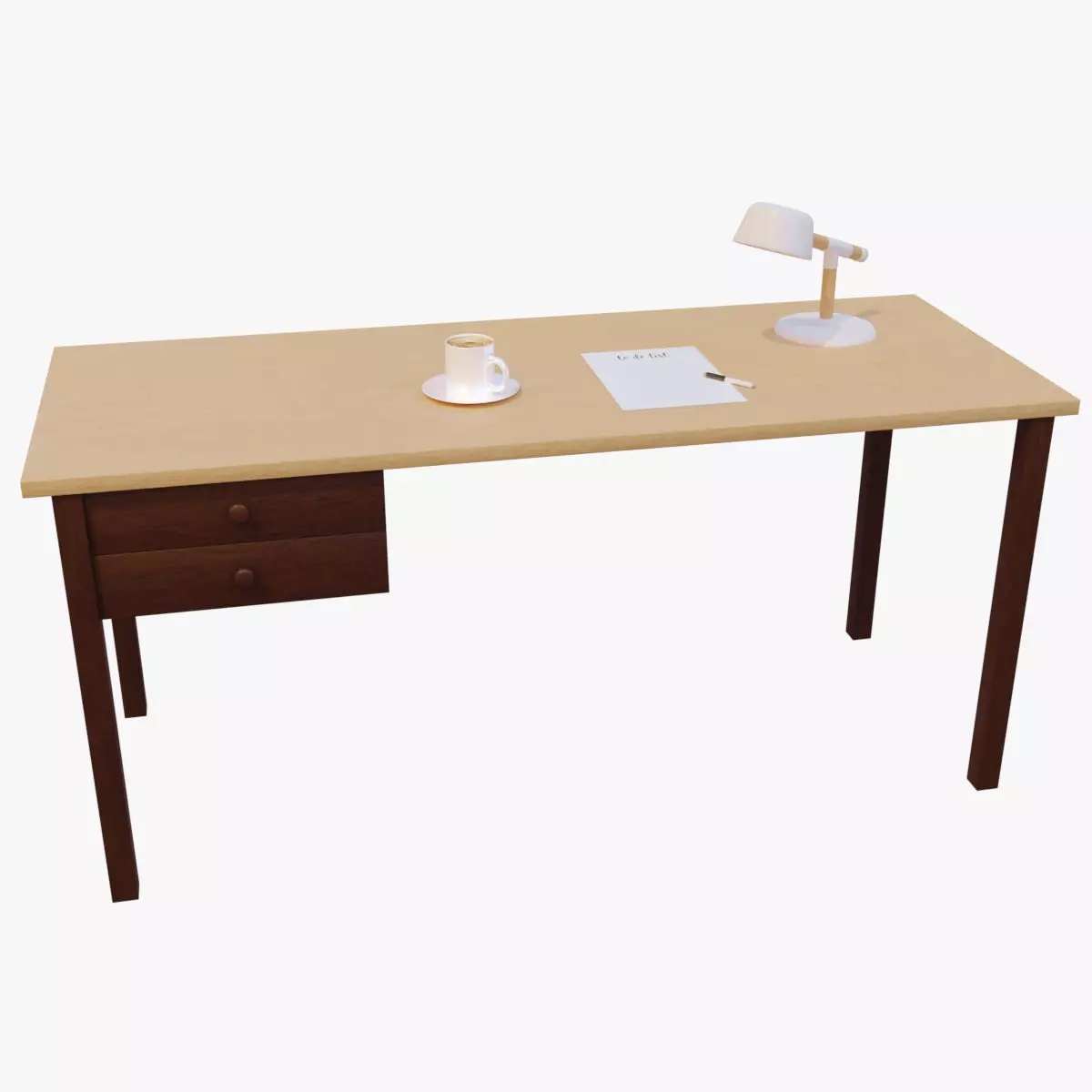 Office Desk 3D model_0