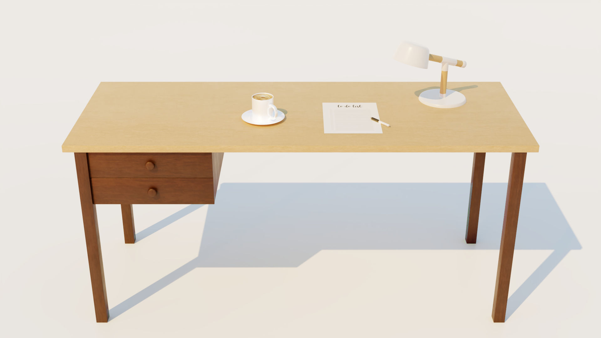 Office Desk 3D model_6