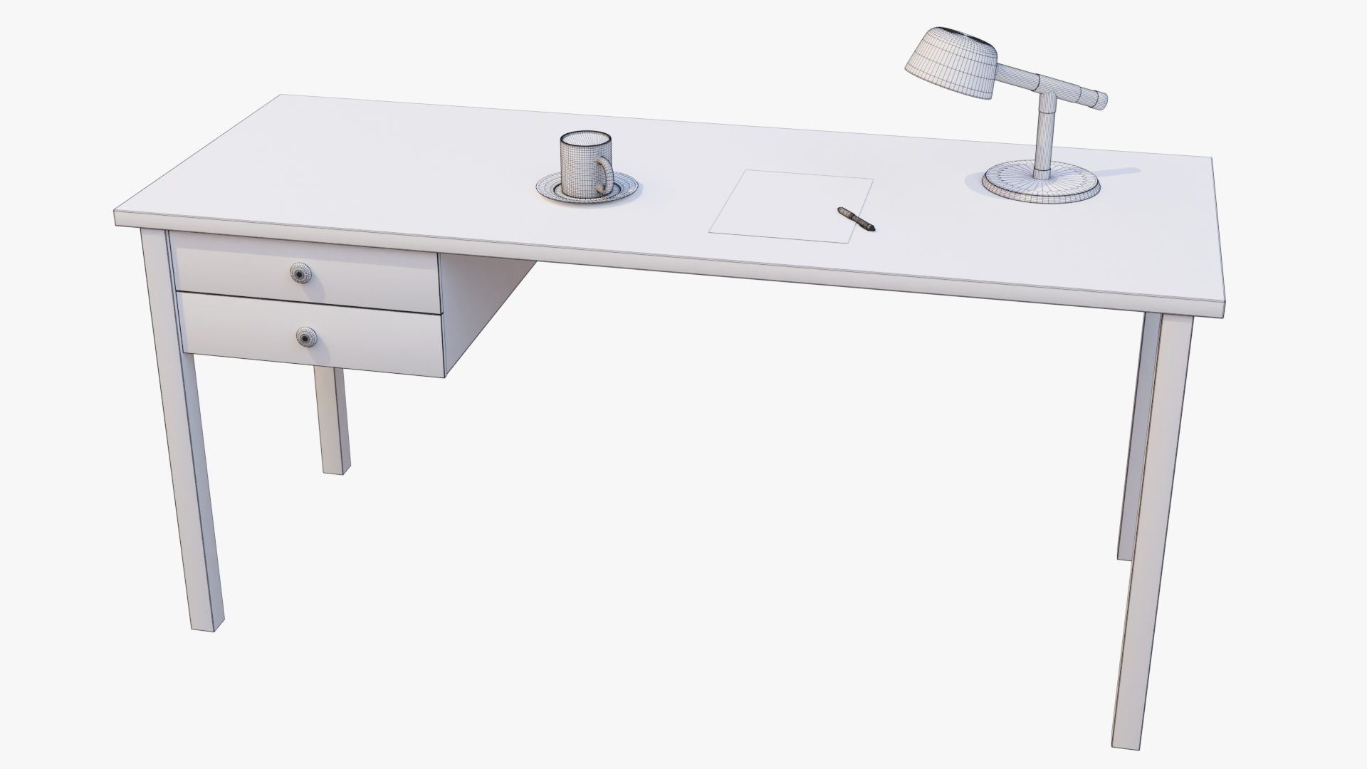 Office Desk 3D model_10